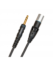 D'Addario Custom Series Microphone Cable, XLR Male to 1/4 Inch, 10 feet PW-GMMS-10