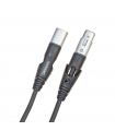 D'Addario Custom Series Swivel XLR Microphone Cable, 10 feet PW-MS-10