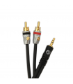 D'Addario Dual RCA to Stereo Mini Cable, 5 feet PW-MP-05