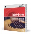 D'Addario EJ17-3D Phosphor Bronze Acoustic Guitar Strings, Medium, 13-56, 3 Sets EJ17-3D