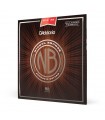 D'Addario NB13556BT Nickel Bronze Acoustic Guitar Strings, Balanced Tension Medium, 13.5-56 NB13556BT