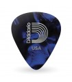 D'Addario Blue Pearl Celluloid Guitar Picks, 10 pack, Extra Heavy 1CBUP7-10