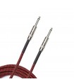 D'Addario Braided Instrument Cable, 10' - Red PW-BG-10RD