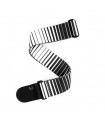 D'Addario Polyester Guitar Strap, Optical Art, White Stripes P20S1508