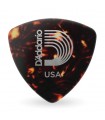 D'Addario Shell-Color Celluloid Guitar Picks, 10 pack, Extra Heavy, Wide Shape 2CSH7-10