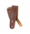D'Addario Slim Garment Leather Guitar Strap, Brown 20GL01