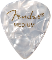 Fender 351 Shape Premium Celluloid Picks -12 Count Pack White Moto 198-0351-805