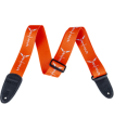 Gretsch© Wing Logo Pattern Strap Orange with Gray Logos 922-9464-003