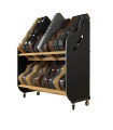 A&S Session-Pro Double- Stack Mobile Guitar Rack SPDC9