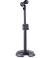 Low-Profile H-Shaped Base Microphone Stand with EZ Microphone Clip