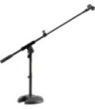 Low-Profile H-Shaped Base Microphone Stand with Telescopic Boom and EZ Microphone Clip