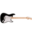 Squier Sonic™ Stratocaster, Maple Fingerboard, White Pickguard, Black