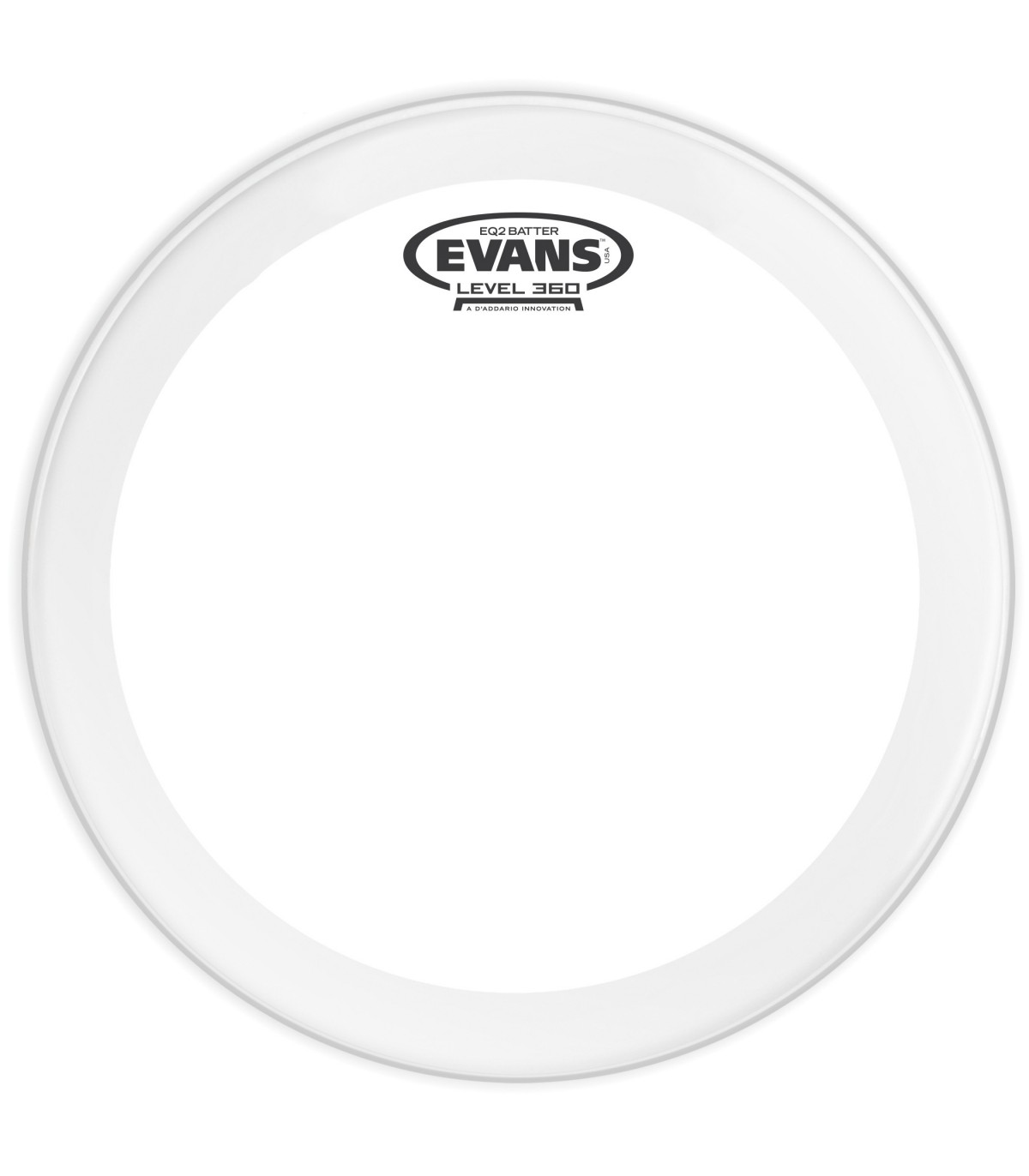 Evans EQ2 Clear Bass Drum Head, 20 Inch