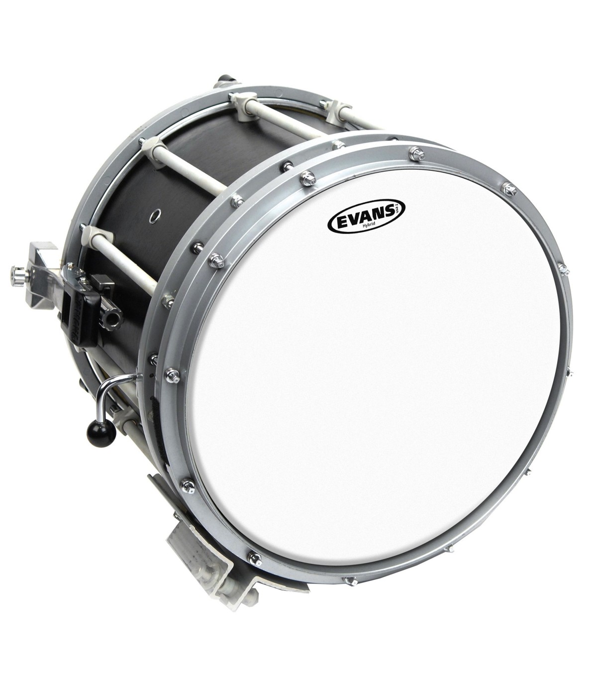 Evans Hybrid White Marching Snare Drum 
