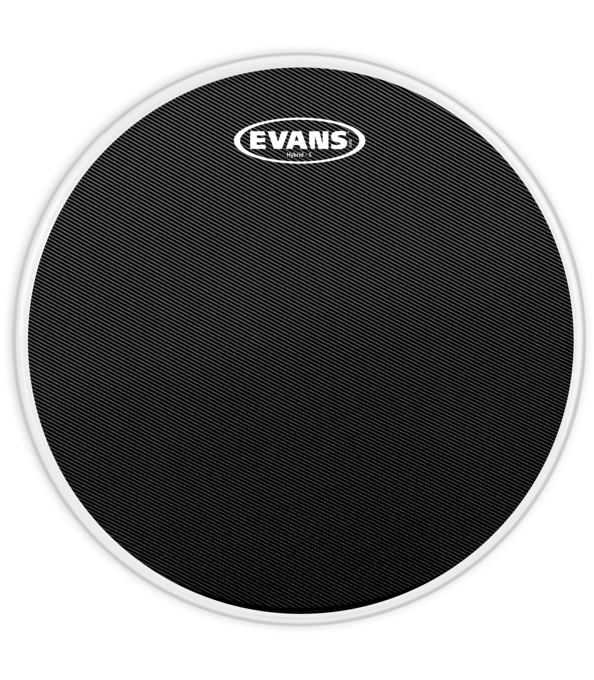 Evans Hybrid-S Black Marching Snare 